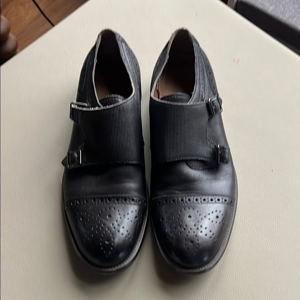 Johnston & Murphy Men's Black Double Monk Strap Dress Shoes